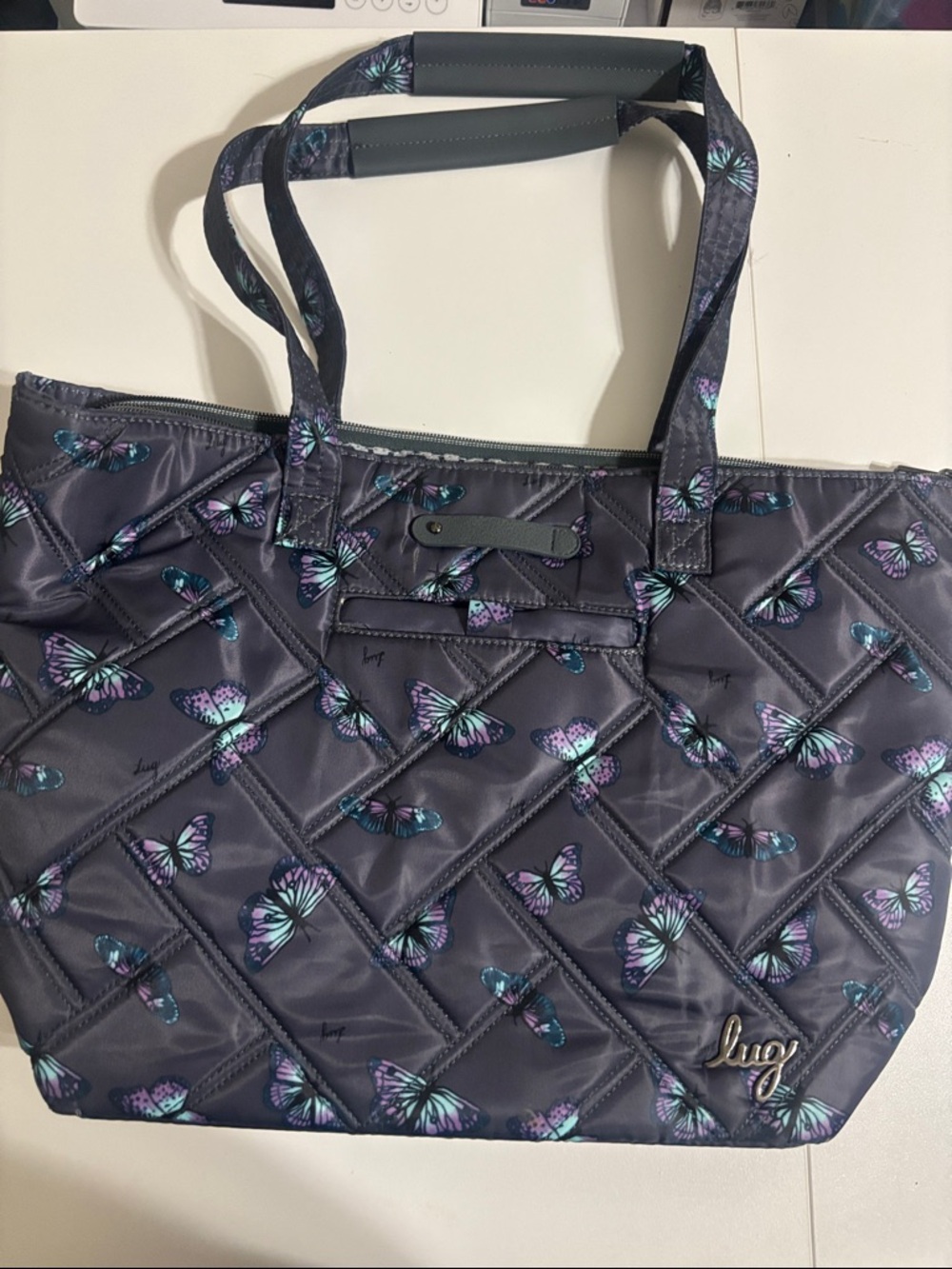 lug Butterfly Grey Skyliner Tote